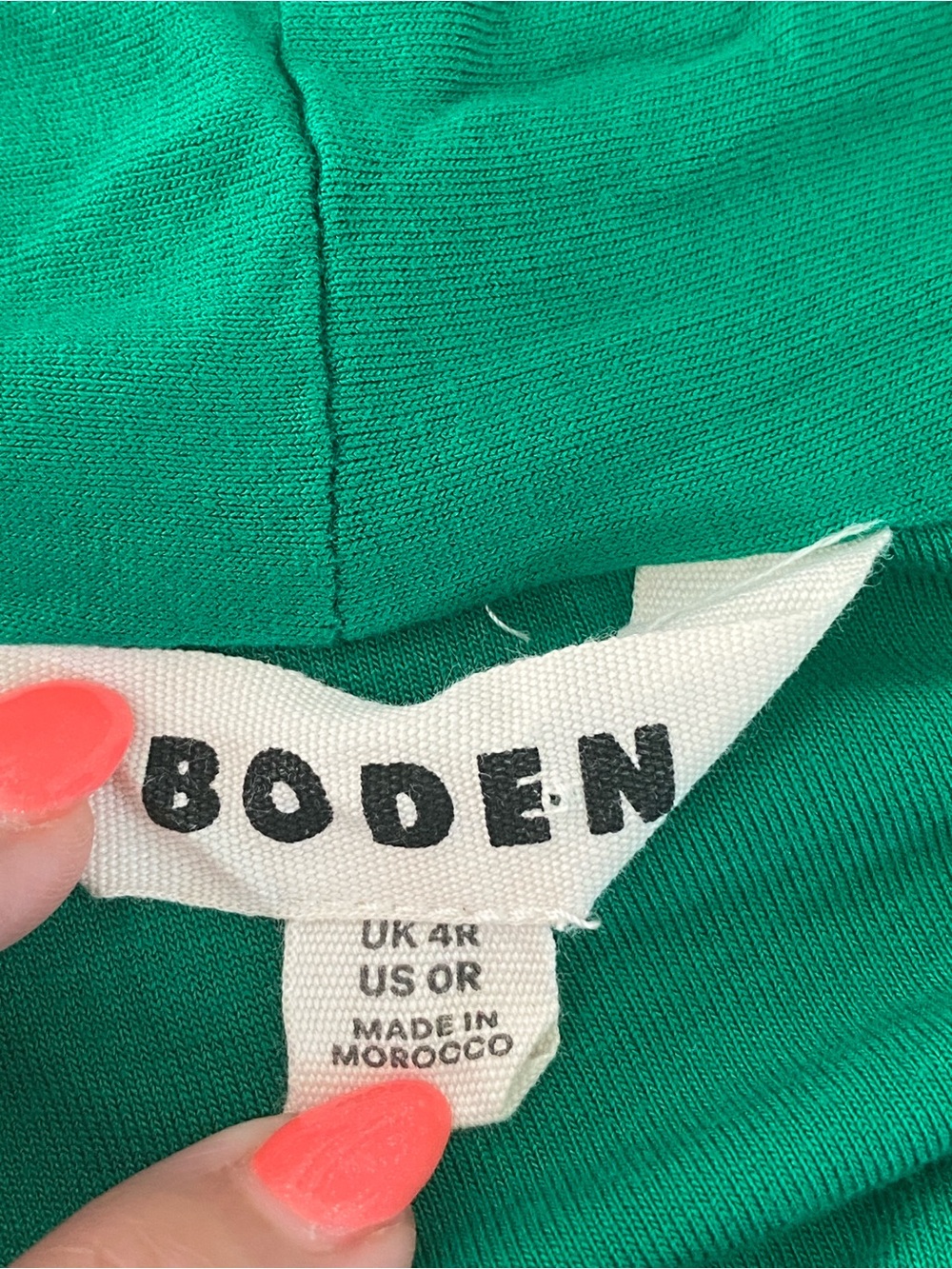 Boden Bardot Kelly Green Crisscross Twist Front Jersey Maxi Dress Viscose Size 4 - Picture 9 of 11